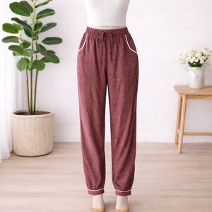 Lucky Brand Maroon Jogger Pajama Pants Size Small